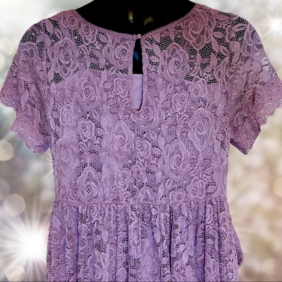 Torrid Purple Lace Skater Dress Size 1 1XL & 2 2XL New with tags - Picture 15 of 15